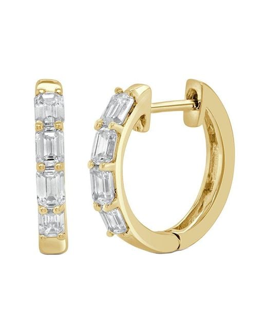 Sabrina Designs Metallic 14k 0.86 Ct. Tw. Diamond Huggie Earrings