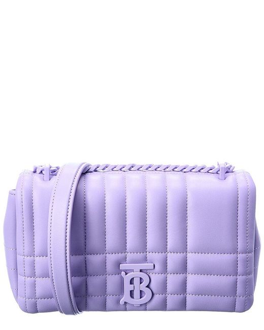 Burberry Purple Lola Small Leather Shoulder Bag