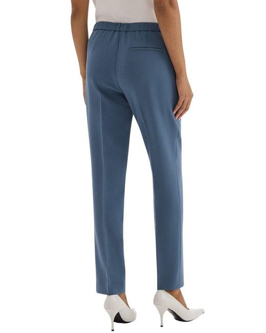 Theory Blue Crepe Full Length Pant