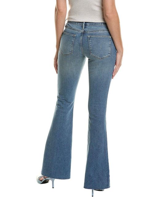 FRAME Blue Le High Raw After Deepwater Flare Jean