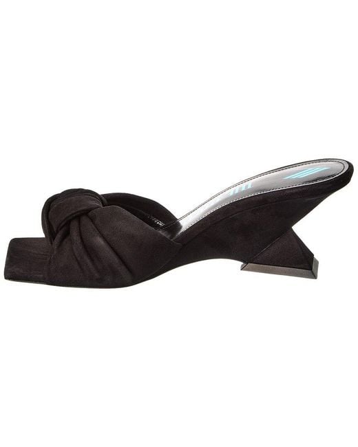 The Attico Black Duse Suede Sandal