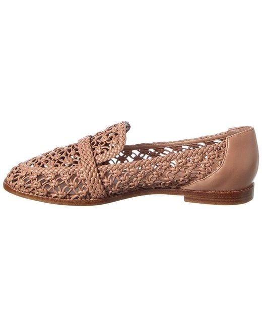 Alexandre Birman Brown Jane Tresse Leather Loafer