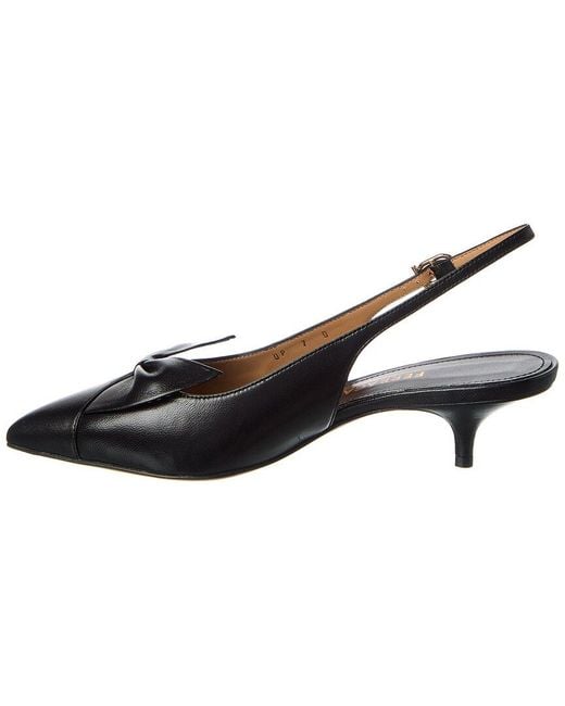 Ferragamo Black Felli Leather Slingback Pump