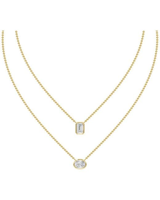 Lab Grown Diamonds Metallic 14K 3.02 Ct. Tw. Lab-Grown Diamond Necklace