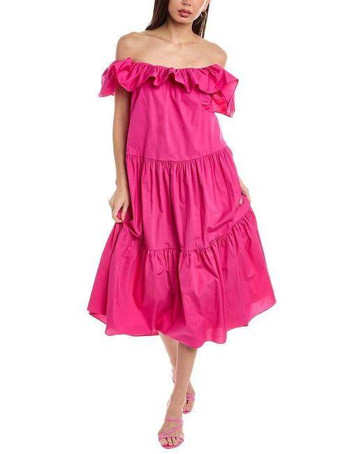 Trina Turk Pink Palm Canyon Midi Dress