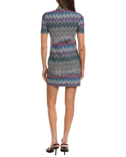 Missoni Blue Mini Wool Dress