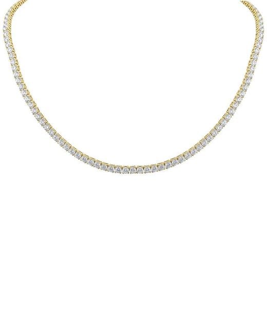 Lab Grown Diamonds Metallic 14K 15.25 Ct. Tw. Lab Grown Diamond Necklace