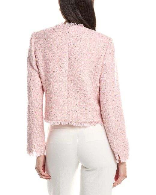 Tahari Pink Tweed Jacket