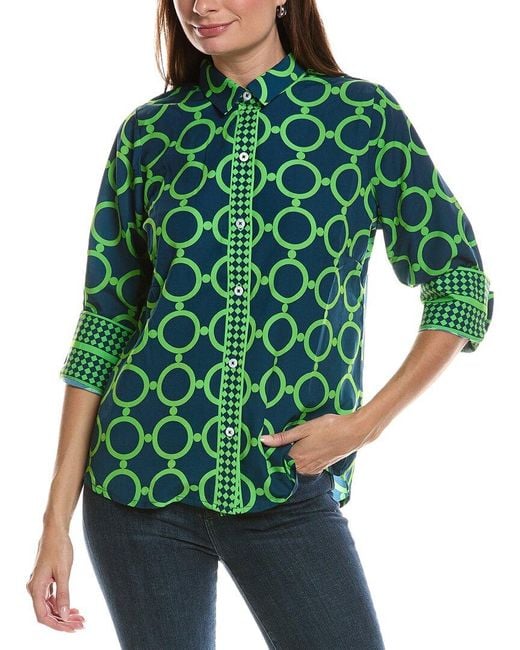 Gretchen Scott Green Boyfriend Shirt