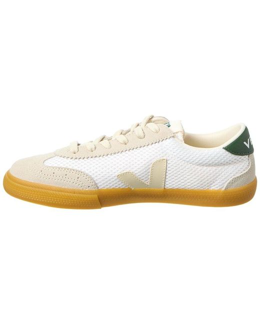 Veja White Volley Aircell Mesh & Suede Sneaker