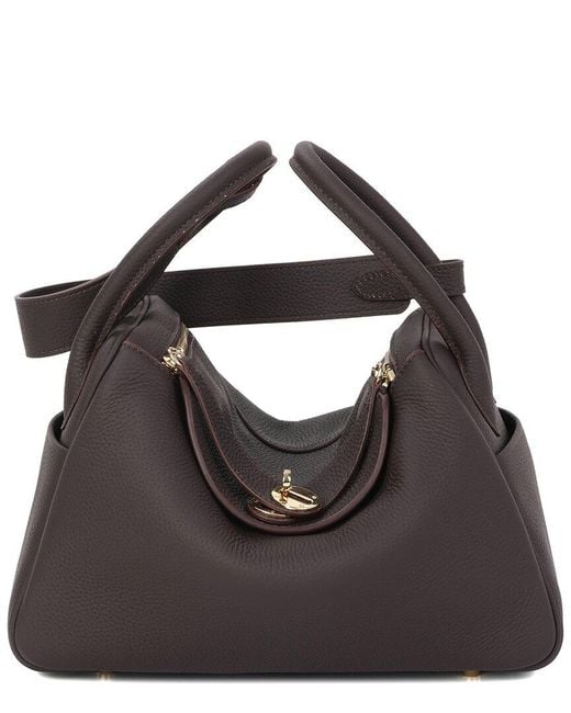 Tiffany & Fred Paris Black Pebbled Leather Top-Handle Bag
