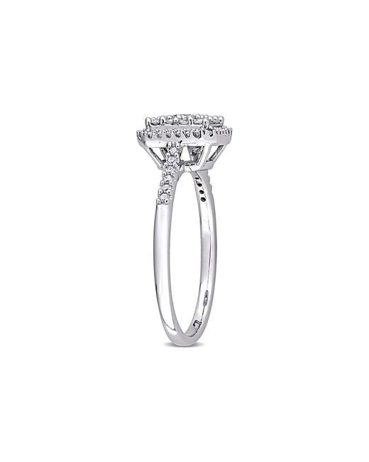 Rina Limor White 10K 0.50 Ct. Tw. Diamond Halo Ring