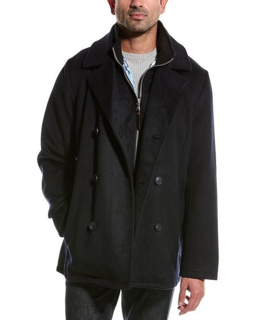 Robert Graham Black Wool-blend Coat for men