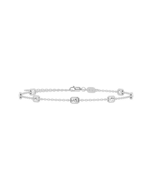 Lab Grown Diamonds White 14K 1.00 Ct. Tw. Lab-Grown Diamond Station Bracelet