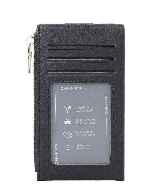 CHAMPS Black Iconic Card Holder