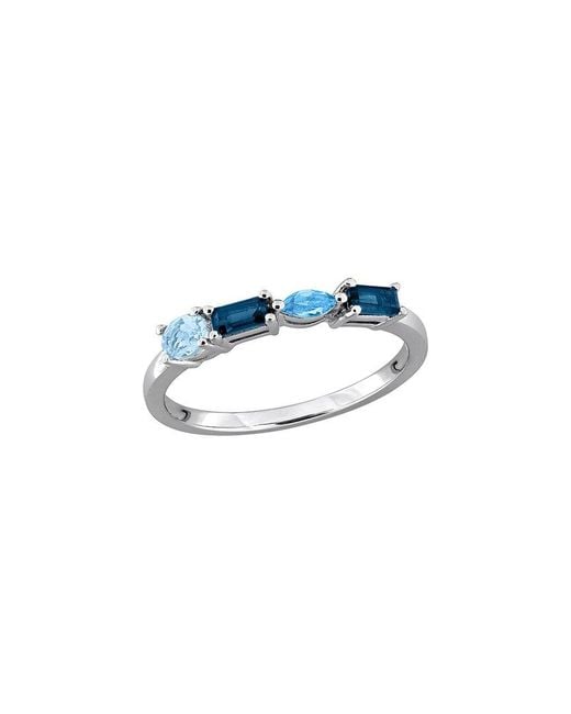 Rina Limor Blue 0.73 Ct. Tw. Topaz Anniversary Band Ring