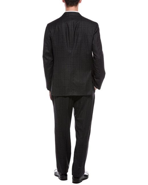 Isaia Black 2Pc Marechiaro Wool Suit for men