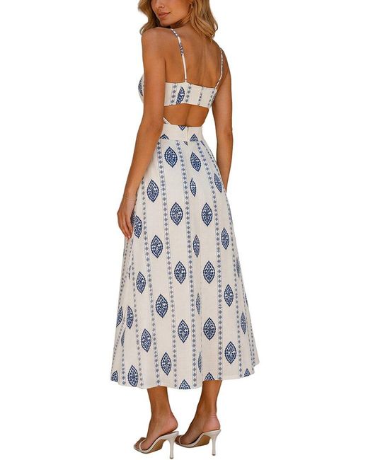 COLON DIANA White Midi Dress