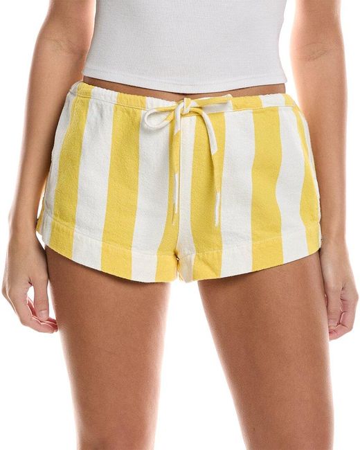 Free People Yellow Hot Hot Hot Micro Short