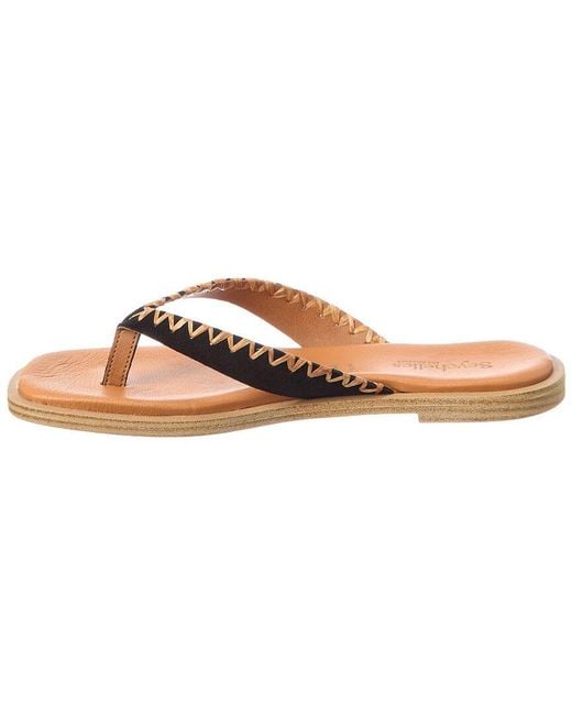 Seychelles Blue Island Breeze Leather Thong Sandal