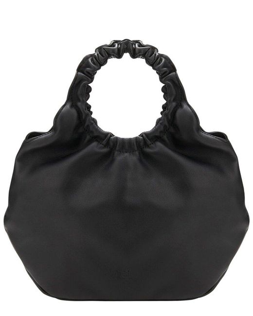 Agl Attilio Giusti Leombruni Black Mini Gretty Leather Tote