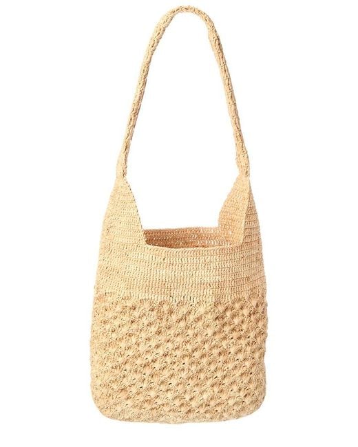 Isabel Marant Metallic Logo Raffia Tote