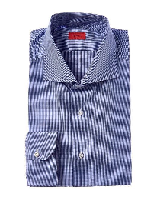 Isaia Blue Mix Dress Shirt for men
