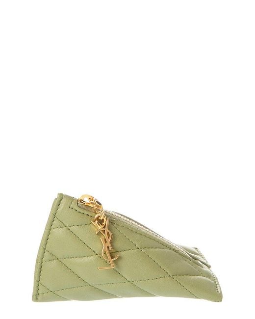Saint Laurent Green Berlingo Quilted Leather Charm