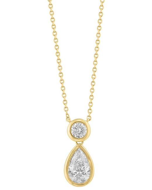 Effy Fine Jewelry Metallic 14K 1.23 Ct. Tw. Lab-Grown Diamond Necklace