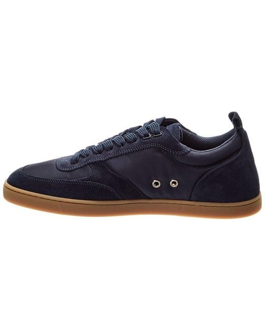 Christian Louboutin Blue Tutti Rui Nylon & Suede Sneaker for men
