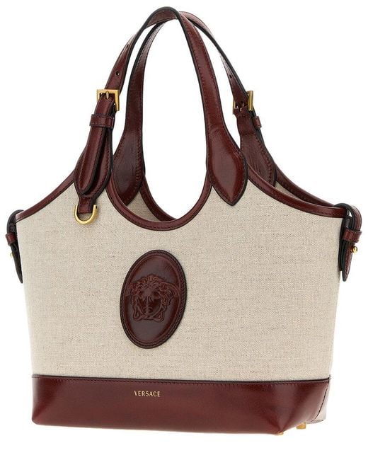 Versace Brown Small Leather Tote