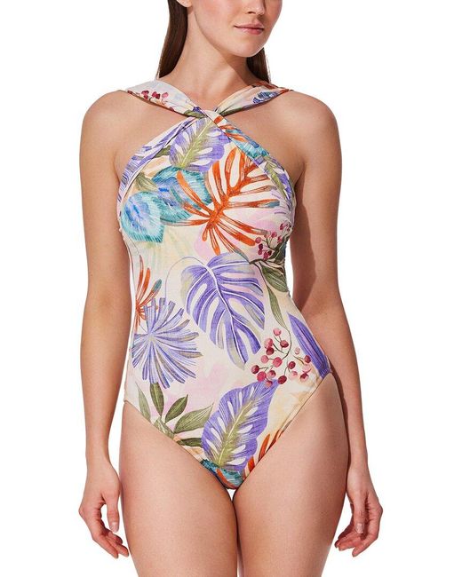Gottex White Chery Blossom One-Piece