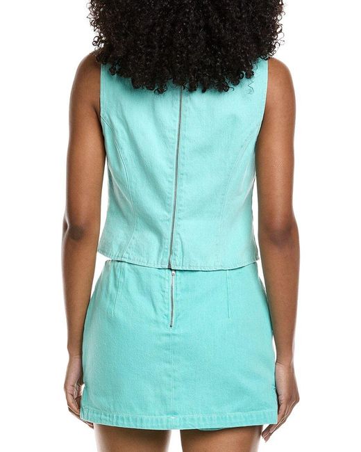 Amanda Uprichard Blue Lielle Top