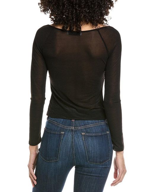 Femme Society Black Long Sleeve Knit Top