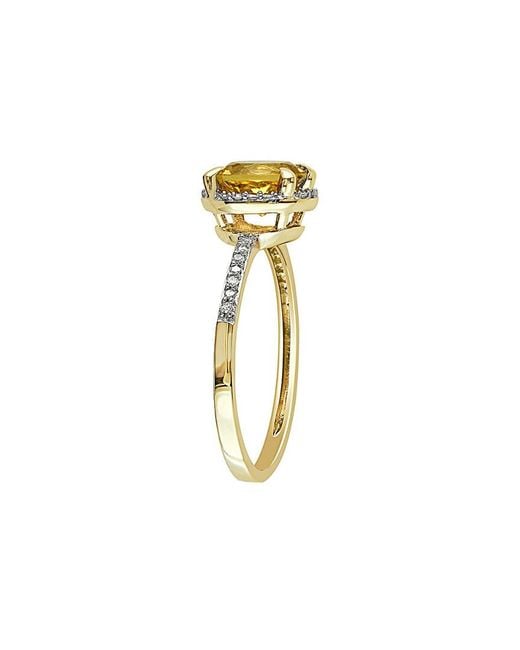 Rina Limor Metallic 10K 1.30 Ct. Tw. Diamond & Citrine Ring