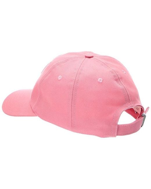 Jimmy Choo Pink Logo Canvas Hat