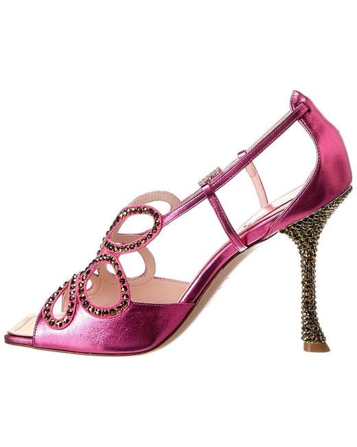 Roger Vivier Pink Leather Sandal
