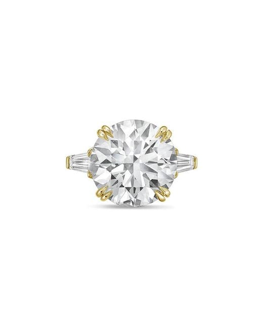 Diana M White Diana M. 14K 4.50 Ct. Tw. Lab-Grown Diamond Three-Stone Ring