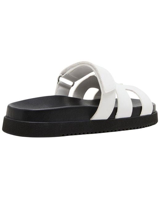 Steve Madden Black Reaves Leather Sandal