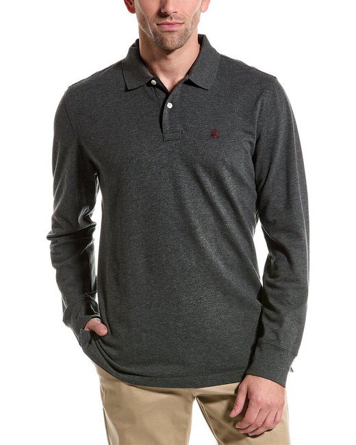 Brooks Brothers Gray Pique Core Polo Shirt for men