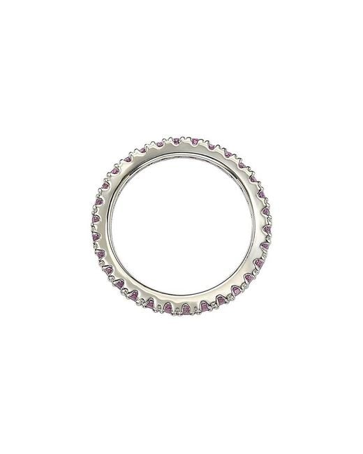 Suzy Levian Metallic Silver Cz Stackable Ring