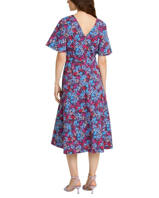 Draper James Blue Vivienne Love Circle Midi Dress