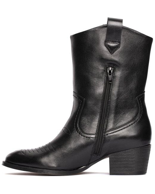 Clarks Black Octavia Up Leather Bootie