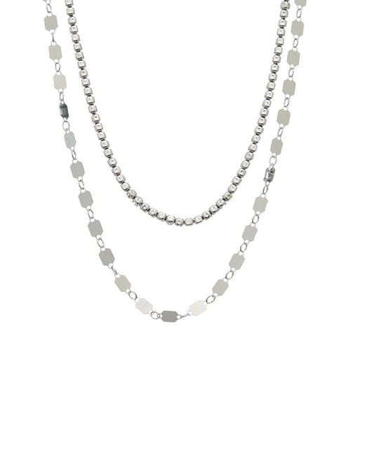 Italian Gold Over Silver Metallic 18K Plated Multi Strand Necklace