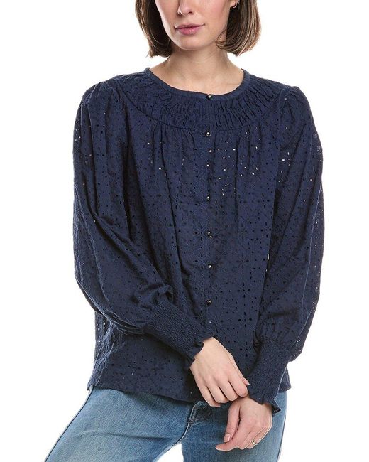 Ramy Brook Blue Rossi Blouse