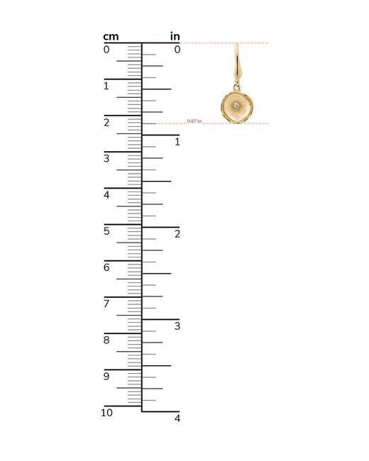 Diamond Select Cuts Metallic 14k 0.03 Ct. Tw. Diamond Drop Earrings