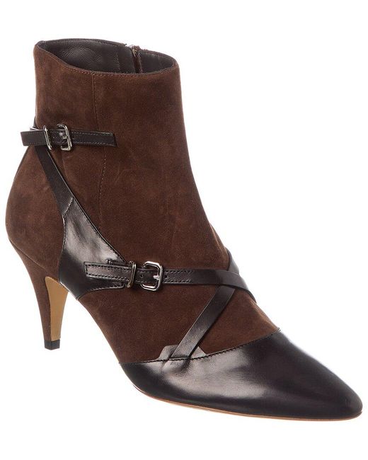 Tod's Brown Tod’S Leather & Suede Bootie