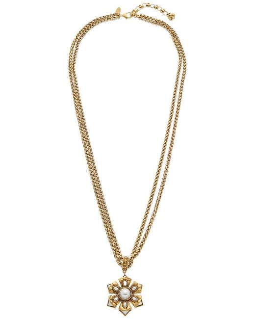 Kenneth Jay Lane Metallic Plated 3Mm, 9Mm Pearl Pendant Necklace