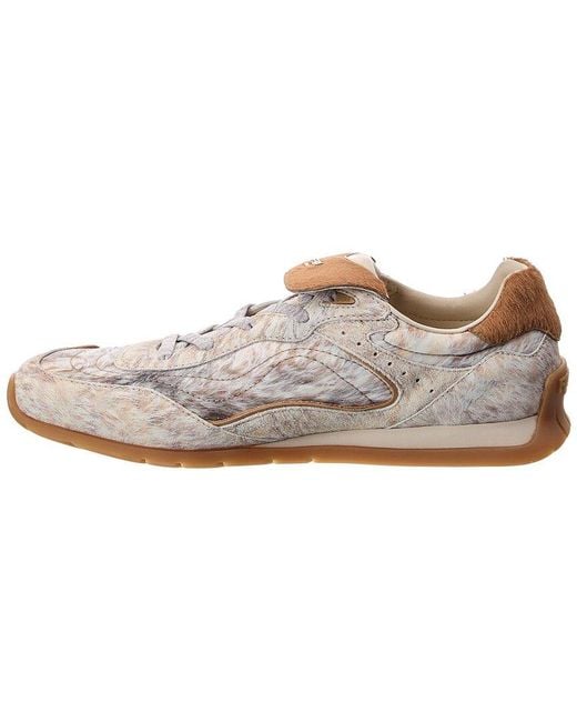 Fendi White Wave Plus Suede Sneaker