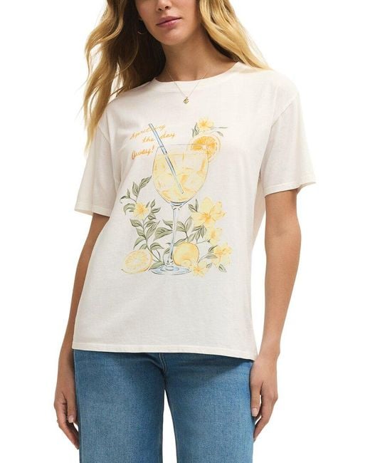 Z Supply White Spritz Boyfriend T-Shirt